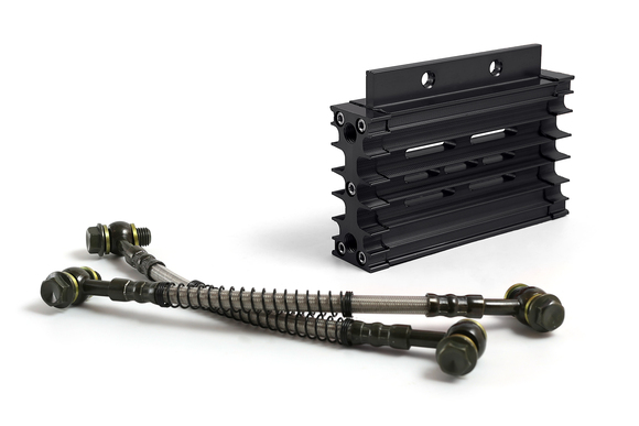 Радиатор масляного охлаждения на питбайк CNC чёрный pitbikemarket.ru