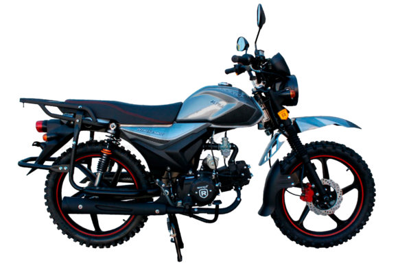 Мопед ROCKOT ALPHA OFFROAD M-12 (серый металлик) pitbikemarket.ru