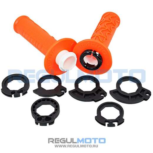 Ручки руля (грипсы) NIBBI Racing "Lock-on" (Оранжевый) pitbikemarket.ru