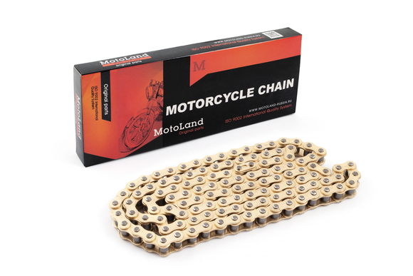 Цепь приводная 428 120 золотая pitbikemarket.ru