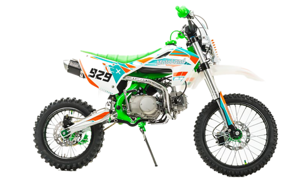 Питбайк Motoland TCX125 Зеленый 17/14 (фара, кикстартер) pitbikemarket.ru