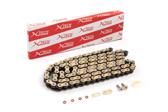 Цепь приводная 520HPO 120L X-TECH золотая/черная pitbikemarket.ru